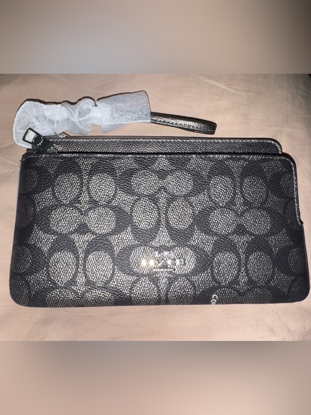 Coach Metallic Multi Signature double zip Wristlet CW968 - NWT $198 - Picture 15 of 16